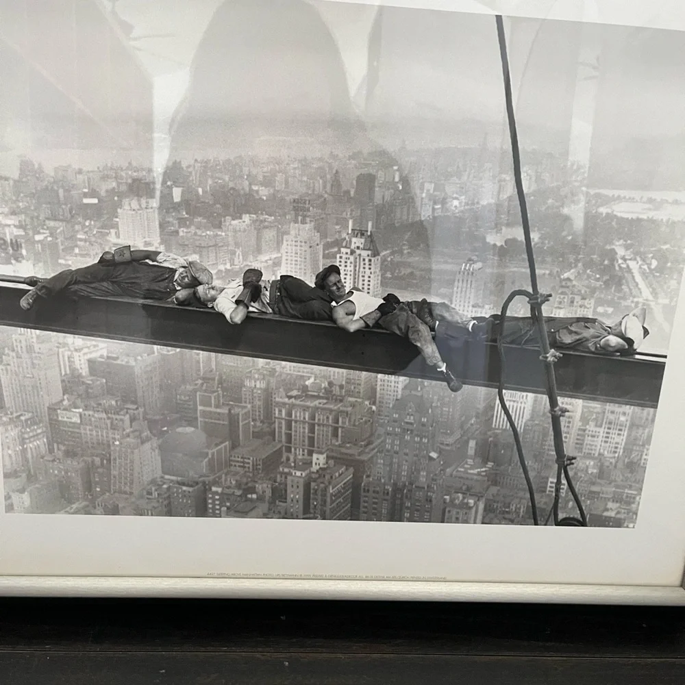 Nap on a skyscraper vintage NY New York city building Art.com‎ Framed Artwork